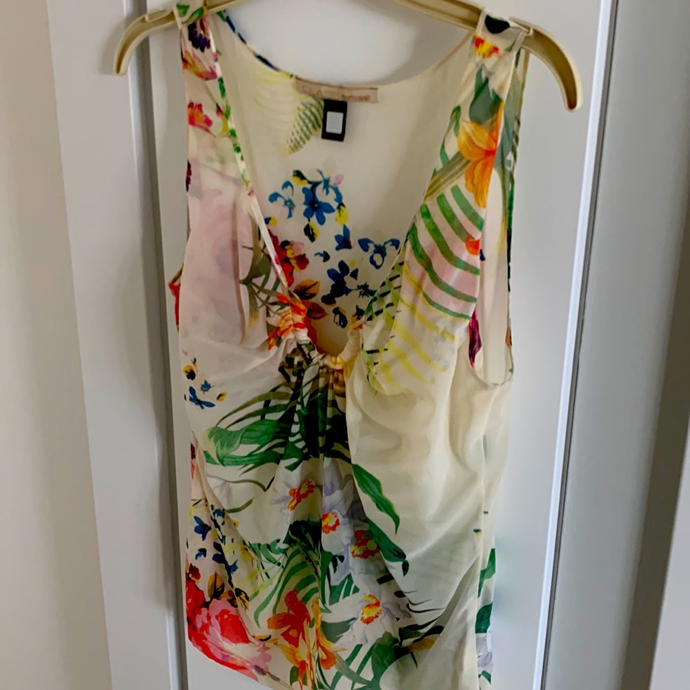 Sleeveless silk top